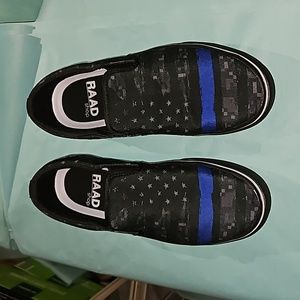 RAAD Shop Women’s Slip-On Athletic Sneakers in Black and Blue